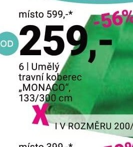Umělý travní koberec MONACO