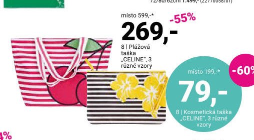 Plážová taška CELINE, kosmetická taška CELINE