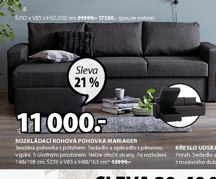 ROZKLÁDACÍ ROHOVÁ POHOVKA MARIAGER