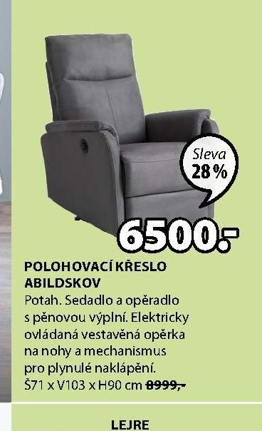 POLOHOVACÍ KŘESLO ABILDSKOV