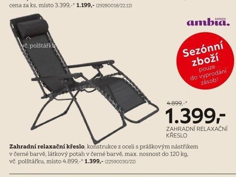 Zahradní relaxační křeslo