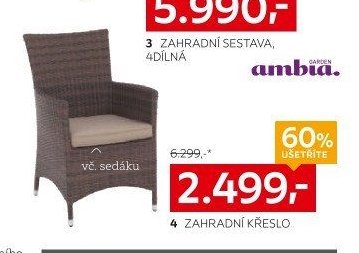 Zahradní křeslo, umělé pletivo v barvě čokomix, konstrukce z hliníku, vč. sedáku v barvě café latte