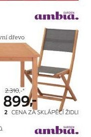 2 Cena za sklápěcí židli