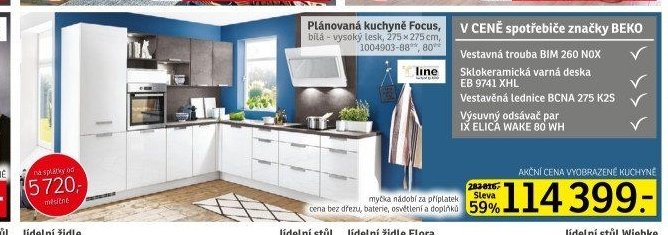 Plánovaná kuchyně Focus