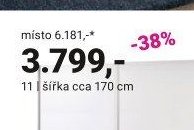 Šatní skříň šířka cca 170 cm