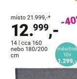 Postel cca 160 nebo 180/200 cm