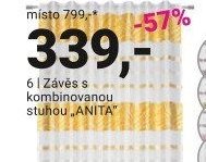 Závěs s kombinovanou stuhou ANITA