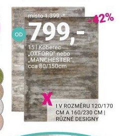Koberec „OXFORD“ nebo „MANCHESTER“
