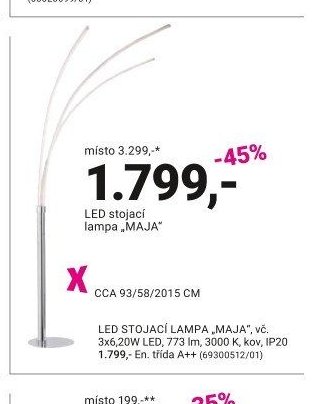 LED stojací lampa „MAJA“