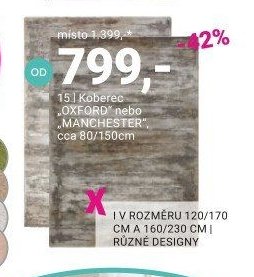 Koberec OXFORD nebo MANCHESTER