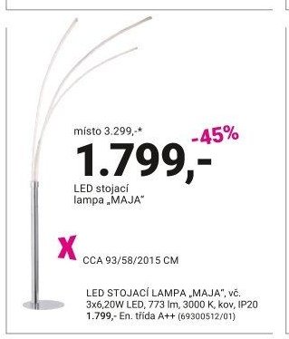 LED stojací lampa MAJA