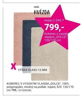 Koberec s vysokým vlasem DOLCE