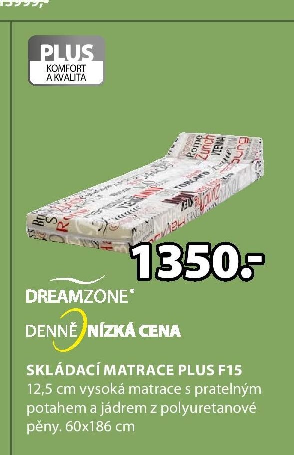 SKLÁDACÍ MATRACE PLUS F15