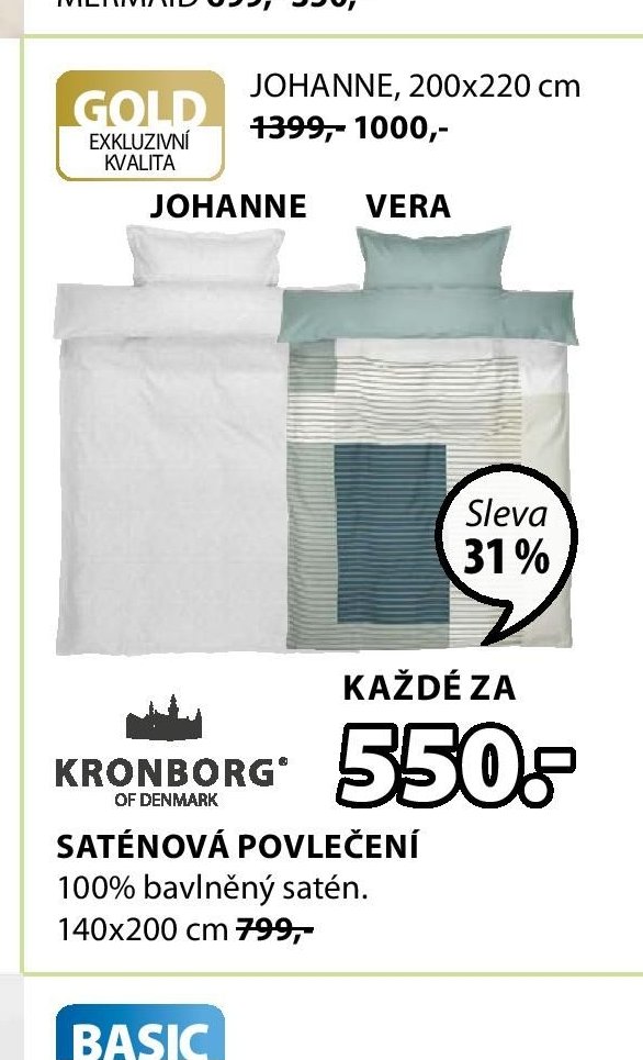 SATÉNOVÁ POVLEČENÍ JOHANNE, VERA