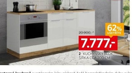 Kuchyňský blok, šířka cca 200 cm