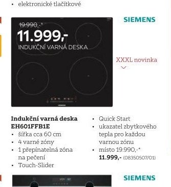 Indukční varná deska EH601FFB1E
