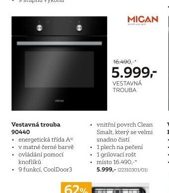 Vestavná trouba 90440