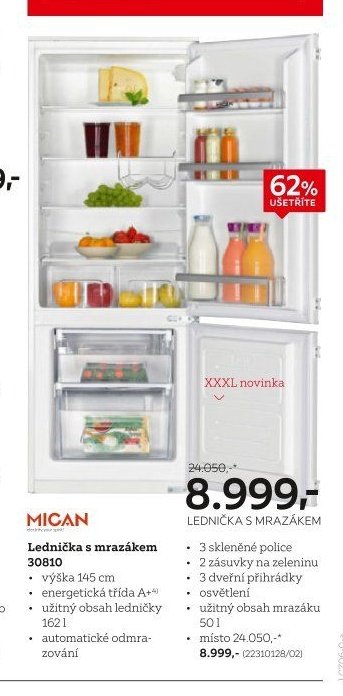 Lednička s mrazákem 30810