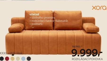 Rozkládací pohovka (oranžová)