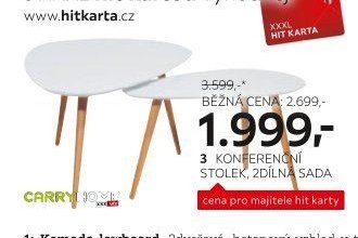 3 KONFERENČNÍ STOLEK, 2DÍLNÁ SADA