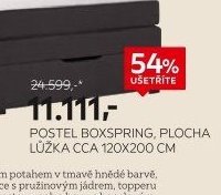 Postel boxspring, plocha lůžka cca 120x200 cm