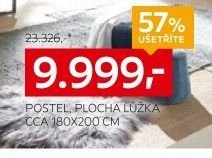 POSTEL, PLOCHA LŮŽKA CCA 180X200 CM