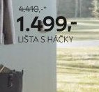 Lišta s háčky