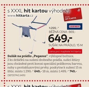 Sušák na prádlo Pegasus