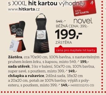 Zástěra, chňapka a rukavice