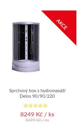 Sprchový box s hydromasáží Delos 90/90/220