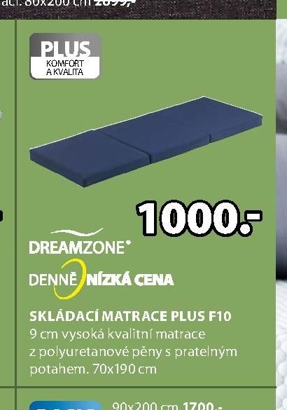 Skládací matrace PLUS F10