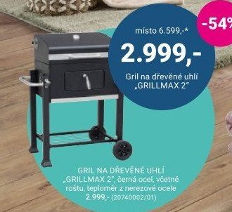 Gril na dřevěné uhlí „GRILLMAX 2“