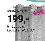 Závěs s kroužky ASTRID