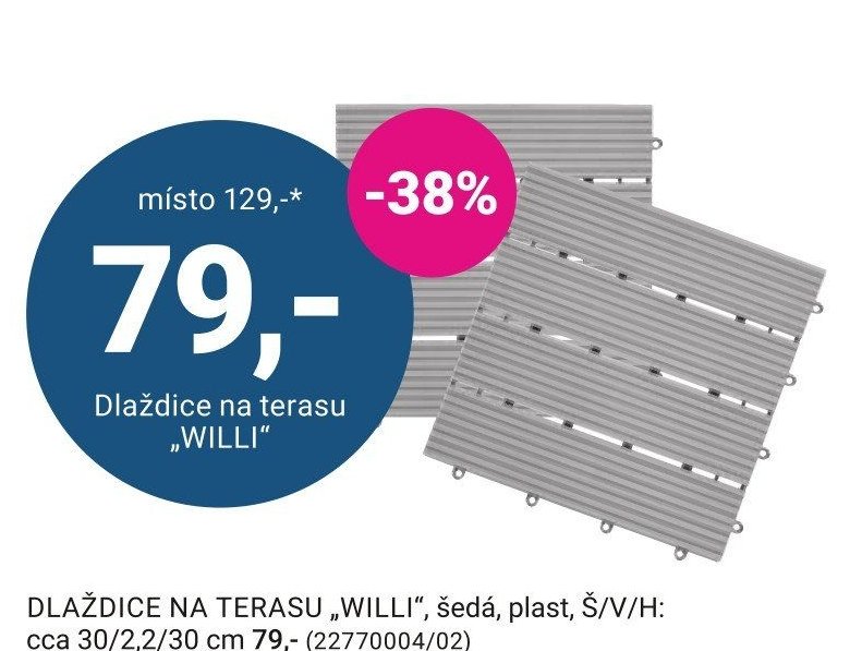 Dlaždice na terasu „WILLI“