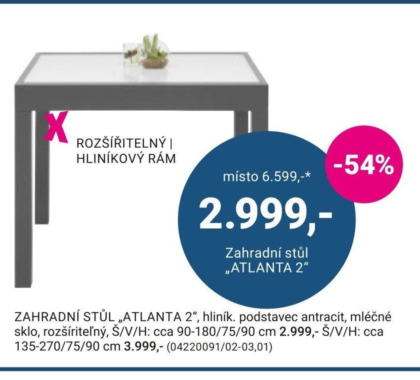 Zahradní stůl „ATLANTA 2“