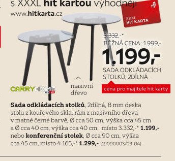 Sada odkládacích stolků