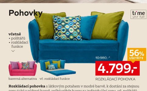 ROZKLÁDACÍ POHOVKA (modrá)