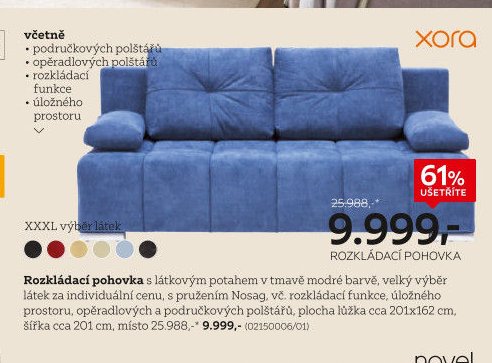 ROZKLÁDACÍ POHOVKA (tmavě modrá)
