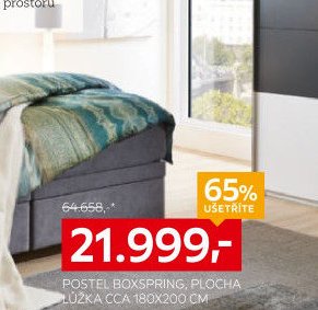 POSTEL BOXSPRING, PLOCHA LŮŽKA CCA 180X200 CM