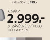 Závěsné svítidlo, délka 87 cm