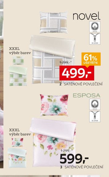 Saténové povlečení