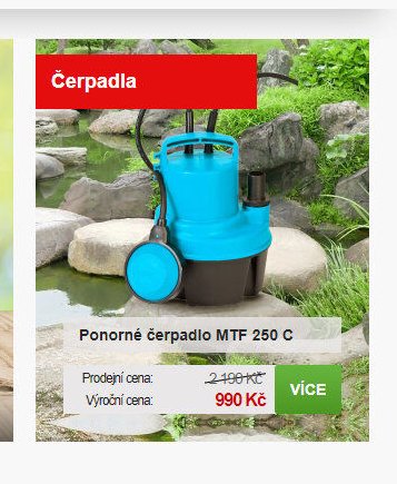 Ponorné čerpadlo MTF 250 C