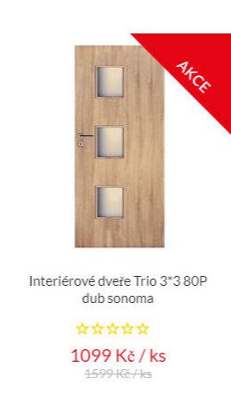 Interiérové dveře Trio 3*3 80P