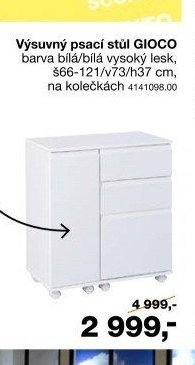 Výsuvný psací stůl GIOCO