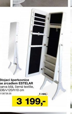 Stojací šperkovnice se zrcadlem ESTELAR