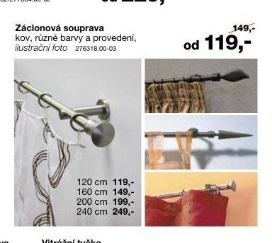 Záclonová souprava (kov)