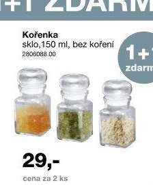 Kořenka sklo, 150 ml, bez koření
