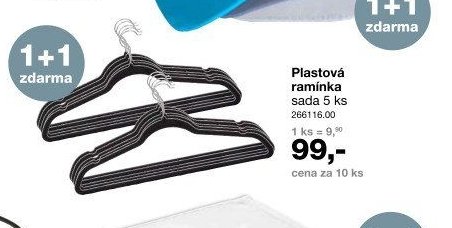 Plastová ramínka sada 5 ks