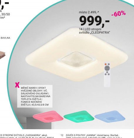 LED stropní svítidlo CLEOPATRA