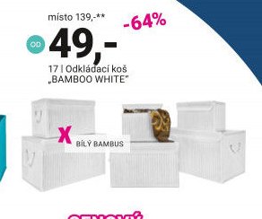 Odkládací koš BAMBOO WHITE